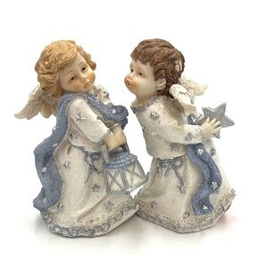 Vintage Christmas Pair of 2 Kissing Angels